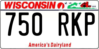 WI license plate 750RKP