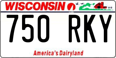 WI license plate 750RKY