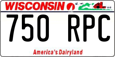 WI license plate 750RPC