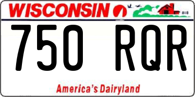 WI license plate 750RQR
