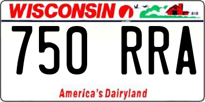 WI license plate 750RRA