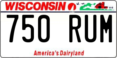 WI license plate 750RUM