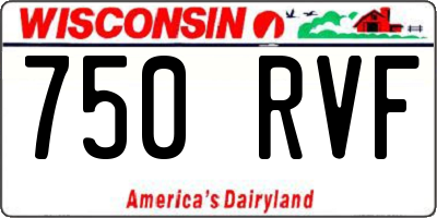 WI license plate 750RVF
