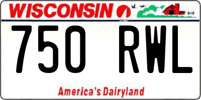 WI license plate 750RWL