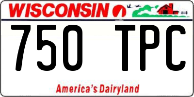 WI license plate 750TPC