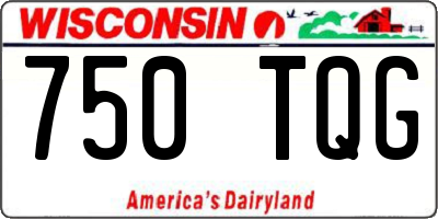 WI license plate 750TQG