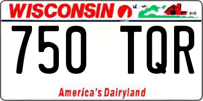 WI license plate 750TQR
