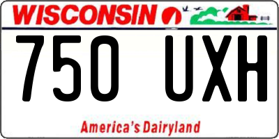 WI license plate 750UXH