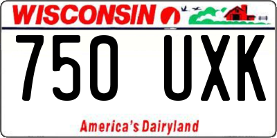 WI license plate 750UXK