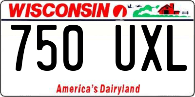 WI license plate 750UXL