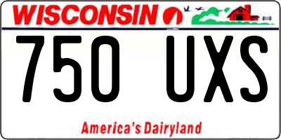 WI license plate 750UXS