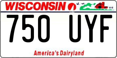WI license plate 750UYF