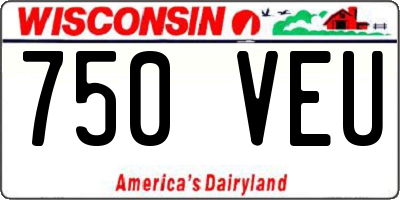 WI license plate 750VEU