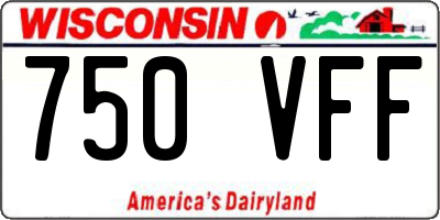 WI license plate 750VFF