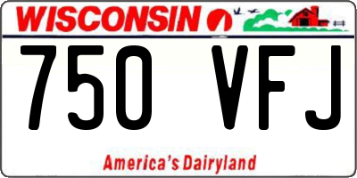 WI license plate 750VFJ