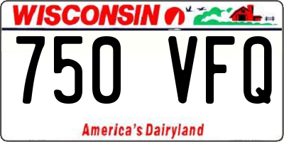 WI license plate 750VFQ