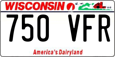 WI license plate 750VFR