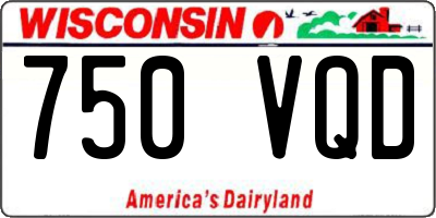 WI license plate 750VQD