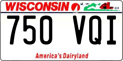 WI license plate 750VQI
