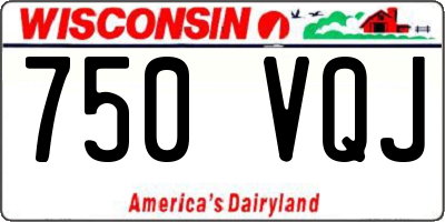 WI license plate 750VQJ