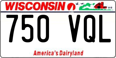 WI license plate 750VQL