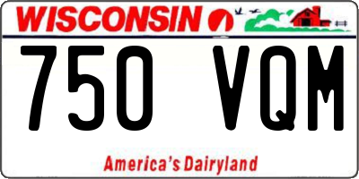 WI license plate 750VQM
