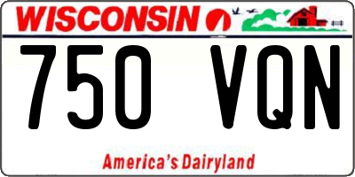 WI license plate 750VQN