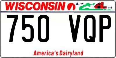 WI license plate 750VQP