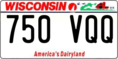 WI license plate 750VQQ