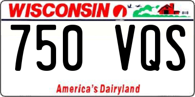 WI license plate 750VQS