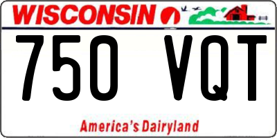 WI license plate 750VQT
