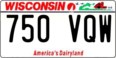 WI license plate 750VQW