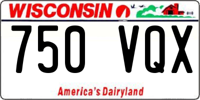 WI license plate 750VQX