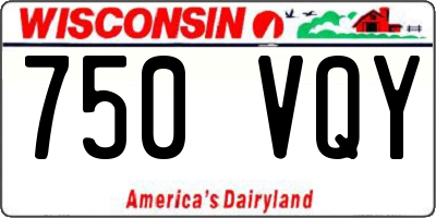 WI license plate 750VQY