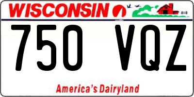 WI license plate 750VQZ
