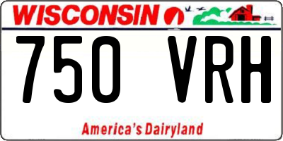 WI license plate 750VRH