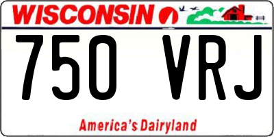 WI license plate 750VRJ