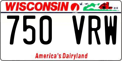 WI license plate 750VRW