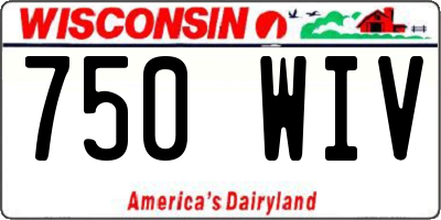 WI license plate 750WIV