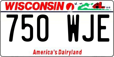 WI license plate 750WJE