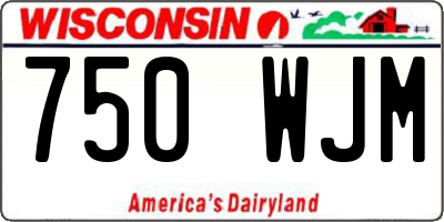 WI license plate 750WJM