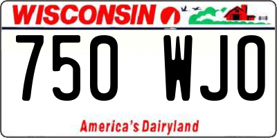 WI license plate 750WJO