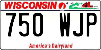 WI license plate 750WJP