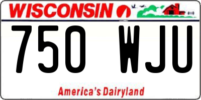 WI license plate 750WJU