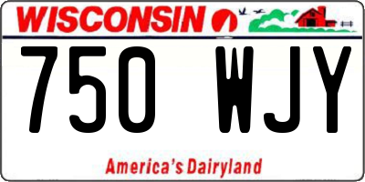 WI license plate 750WJY