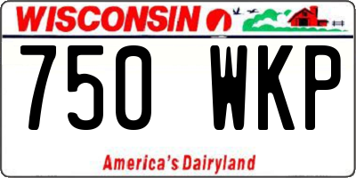 WI license plate 750WKP