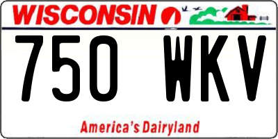 WI license plate 750WKV