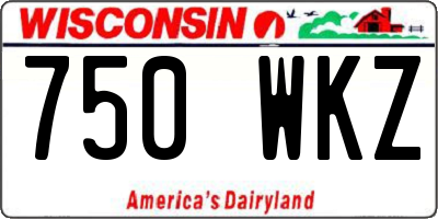 WI license plate 750WKZ