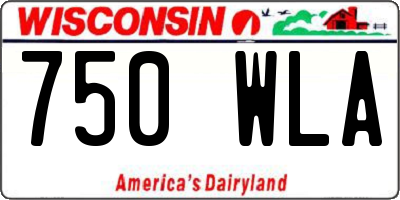 WI license plate 750WLA