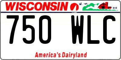 WI license plate 750WLC